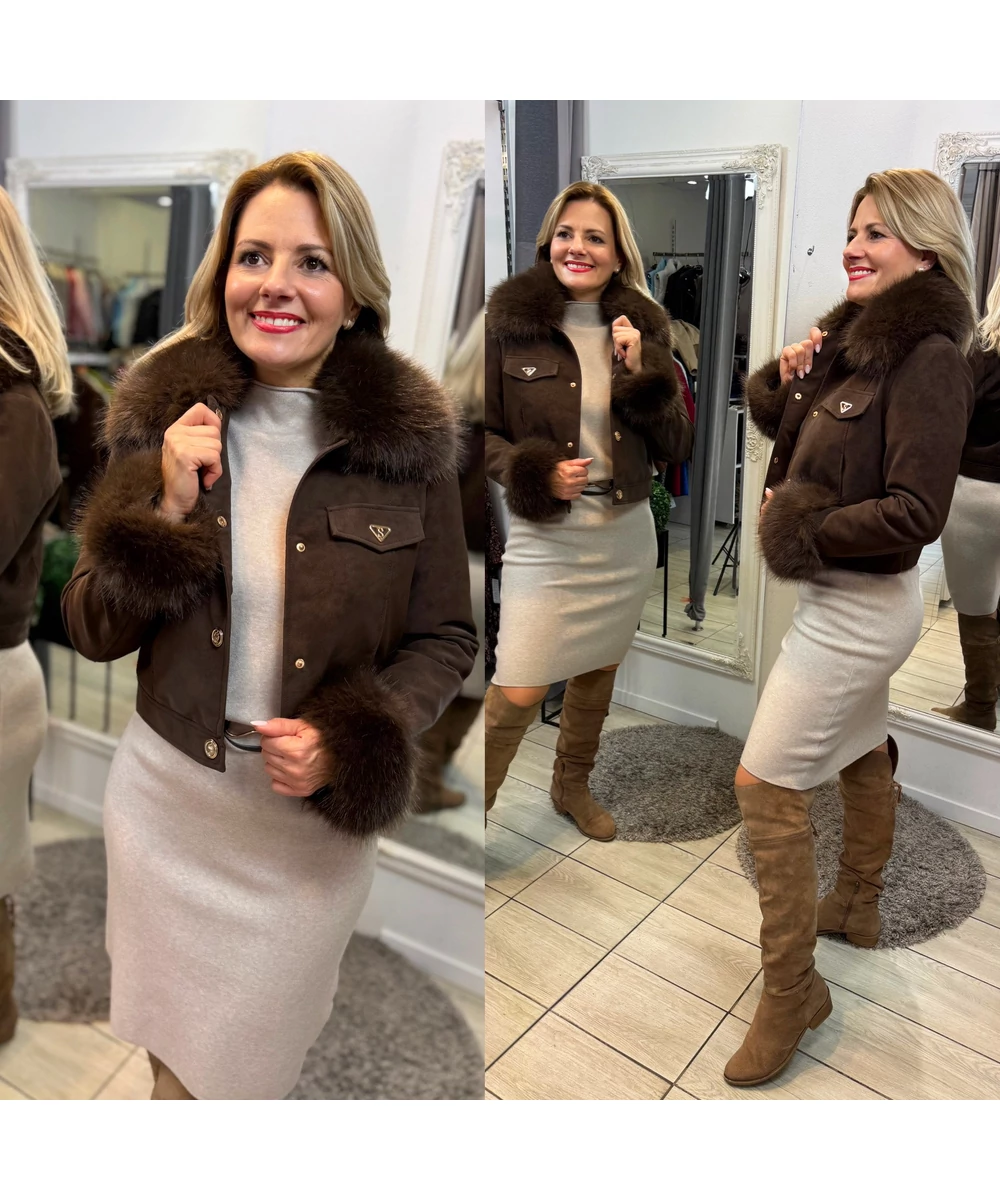 Luxe fur velúr dzseki Luxe fur velúr dzseki