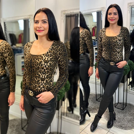 Gaia ocelot mintás body